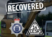 STOLEN EXCAVATOR WORTH £19,000 RECOVERED